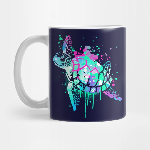 Fluo sea turtle by NemiMakeit